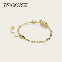 Swarovski LETRA Armband für Damen, Liebesbrief-Geschenk im Umschlag-Design für die Freundin, Geschenk zum Lehrertag, Geburtstagsgeschenk für Frauen, 5666222 - Gold - Übersicht 3