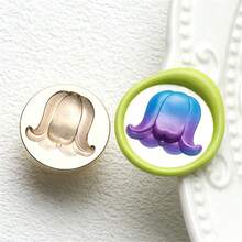 BAOFALI 1个压花花卉图案蜡封印章头（无手柄），包含玫瑰、蒲公英、郁金香等图案。 - Stamp Head only - 查看 17