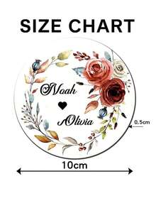 1/2/4/6/10 Pc  Personalized Custom Names: Handmade Round Wooden Coasters, Wedding Coasters | Custom Name Wreath Design, Ideal For Weddings, Table Decorations, Wedding Favors, Gifts, And Valentine's Day Decorations - Beige - View 7