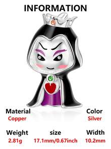 1pc Niche Design Dark Queen Beaded Bracelet/Necklace, Versatile DIY Jewelry Gift - Multicolor - View 4