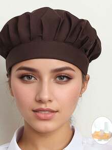 4pcs Chef Hats, Adjustable Catering Service Hair Nets, Reusable Washable Mesh Caps - All Fabric - View 7