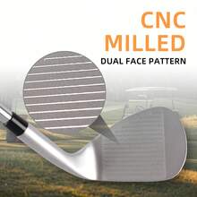 WUDAY Cuña de lob para golf diestro - Diseño de acero inoxidable con centro de gravedad bajo, con forma de tiburón, opciones de loft de 52°/56°/60°, mejora la precisión de los golpes, cuña de lob de lanzamiento alto, equipo de golf | Club de golf de moda - Plateado - Ver 3