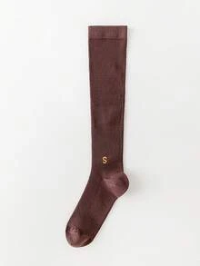 1 par de calcetines deportivos de compresión muscular profesionales para mujeres, mangas para pantorrillas, saltar a la cuerda, correr, alta elasticidad, adelgazantes, calcetines largos y tubulares para deportes - Multicolor - Ver 11