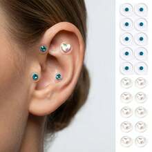 Perlas de acupresión para la oreja, terapia de masaje de acupuntura auricular que ayuda a relajar el Body y la mente, aliviar el estrés, fácil de usar. - Multicolor - Ver 6