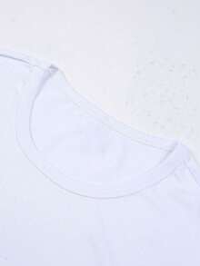 Disney Lady's T-Shirt, Featuring A Mickey Mouse Line Cartoon Pattern Print. Spring/Summer Style Women's Round-Neck T-Shirt. The Fabric Is Soft, Comfortable And Breathable, Suitable For Daily Wear, Shopping, Traveling, Parties, And When At Home. It Is Also Suitable As A Beautiful Gift. Every Lady Deserves To Own One. - White - View 4