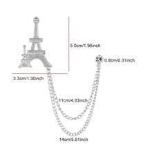 1 chiếc ghim cài áo hình tháp Eiffel đính đá lấp lánh, dây chuyền kim loại hai lớp, thích hợp cho nam và nữ, phù hợp cho tiệc chiêu đãi, đám cưới, lễ tốt nghiệp, các dịp trang trọng, quà sinh nhật, quà tặng ngày lễ cho mẹ, cha, quà tốt nghiệp và quà cho giáo viên. - Nhiều màu - Xem 3