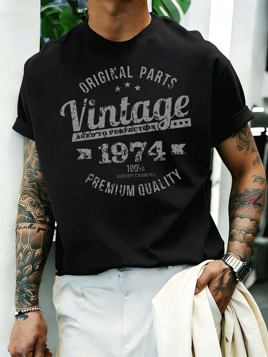 T-shirts pour hommes - Noir - Voir 1