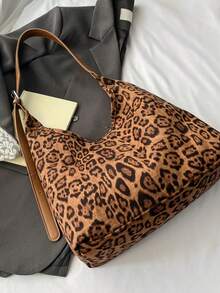 1个YouBei麂皮大容量腋下包，女士单肩斜挎包（带小袋），适合女孩、女士、大学生、年轻职业人士和上班族，非常适合工作、商务、通勤和上学使用。 - 棕色 - 查看 9