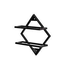 Wall-Mounted Wine Rack – Modern Industrial Style, Holds 2 Bottles, Kitchen And Bar Decor - 黑色 - 查看 4