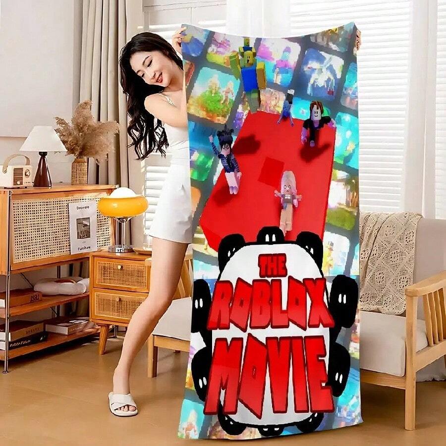 Games R-Robloxs Beach Towel Colorful Bath Towels For Microfiber Quick Dry Custom Sand Free Beach Yoga Spa Gym Pool(2).Jpg - White - View 1