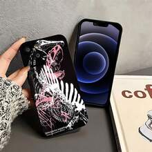 Esqueleto de Spinosaurus aegyptiacus rosa y blanco sobre fondo negro. Esta elegante funda es compatible con Samsung, Apple, OPPO, , etc. Fabricada en TPU flexible, resistente a golpes y arañazos, ofrece una excelente protección contra caídas y un agarre cómodo. Es un regalo ideal para familiares, amigos y seres queridos, ideal para festivales, San Valentín, envíos rápidos, fundas para hombre, celulares y accesorios. - Negro - Ver 4