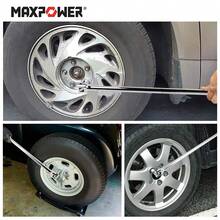 MAXPOWER 1/2" Breaker Bar, 1/2-Inch Sq Drive 600mm Breaker Bar Flex Handle, 600mm/24-Inch, Silver - 24"/600mm-1/2" Silver Drive - View 9