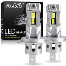 TOAUTO 2PCS H7 H4 H11 LED Lights For Car Headlight Bulb 100W 40000LM Mini Wireless Auto Lamp +1000% Bright Spotlights Automobile Headlamp 12V 24V - A - View 1