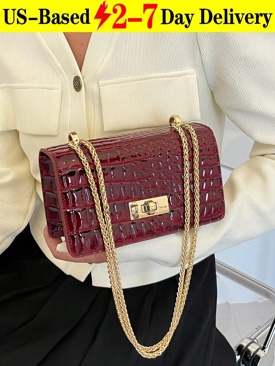 New Stylish Simple Plaid Patchwork Handbag Tote Shoulder Crossbody Bag For Women,Fall Winter Crossbody Bag Small Vintage Plaid Pattern Purse With Top Handle & Adjustable Strap, Mini Phone Bag For Essentials, Black And Brown Tartan Handbag,[US Local Warehouse] Secret Santa Gifts For Women,Travel Essentials,School Supplies,The Best Gift Choice, Birthday Gift, Valentine's Day - 彩色 - 查看 1