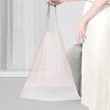 Bathroom Trash Bags, 50 Pieces Per Roll, Pink Small Trash Bags, Strong And Thin Material, Disposable Trash Bags Suitable For Office And Home Trash Cans, 50 Pieces Per Roll - 粉紅色的 - 查看 5