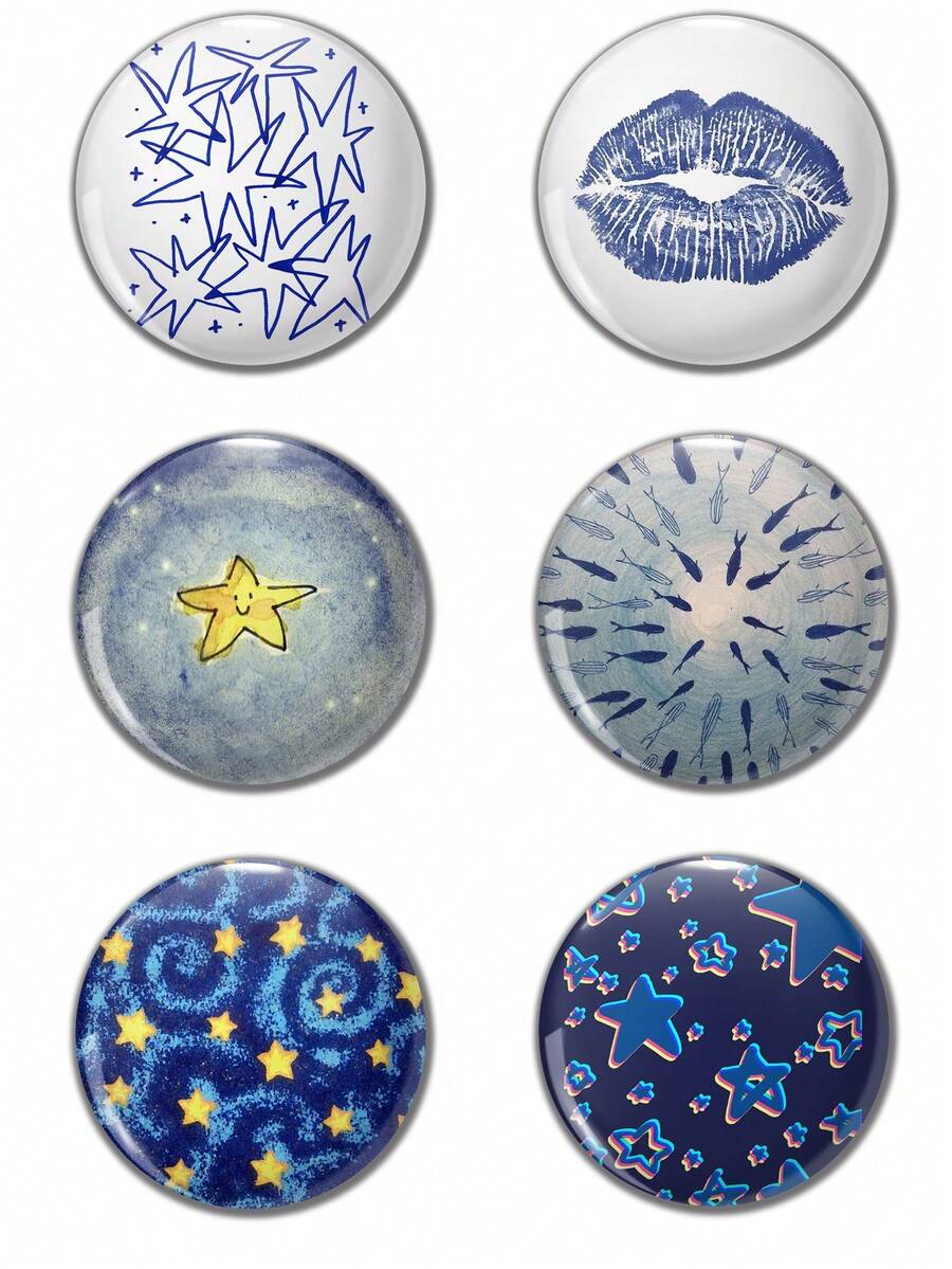 Funny Pattern Safety Pins Badges, Button Pins, Suitable For Attaching To Clothing, Bags, Backpacks, Fun Gifts For Friends And Family - Multicolor - View 1