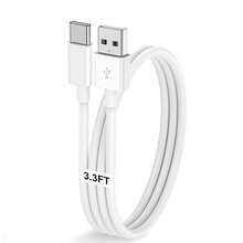 3条USB A转Type-C快充线，支持车载充电器和CarPlay，Type-C手机充电数据线，兼容 16/15系列，兼容三星Galaxy S25/S24/S23/S22/S21/S20 - 白色 - 查看 10