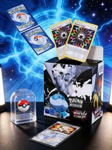 36pcs White Glowing Booster Packs Blazing Red Dragon Themed Battle Cards Includes Holographic Rare Collectible Cards Random Styles Ideal For TCG Gaming And Collection - Multicolor - View 3