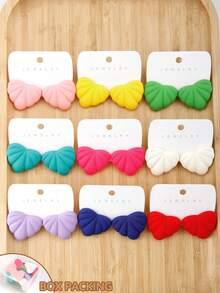 Betykuku 9 Pairs Colorful Heart Shaped Stud Earrings Set, Suitable For Daily Wear - Love B - View 10