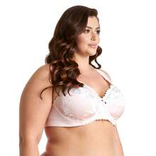 Curve Muse Sujetadores de cobertura total con encaje, sin aros y sin forro para mujer de talla grande - Azul estrellado, cornejo rosado (paquete de 2) - Ver 3