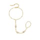Pulsera de cadena de mano dorada AN141G
