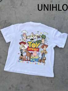 Disney UNIHLO  Street Life Men's Casual Loose   YOU'VE COT AFRIEND IN ME  Cartoon  Print Short Sleeve T-ShirtSummer - trắng - Xem 4