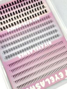 15rows Bottom Lash Clusters 420pcs Natural Bottom Lashes Clear Band, DIY Lash Extensions Lower Lashes, Soft & Comfortable Thin Band Bottom Eyelashes Wispy Daily Style - Criss Cross lashes - View 6