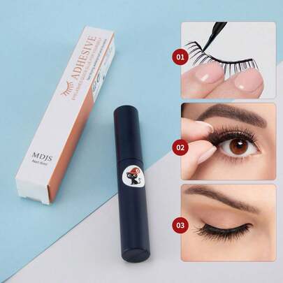1pc 6ml Black Lash Glue – Ultra Strong Hold, Professional Latex-Free Adhesive, Waterproof & Long-Lasting, Gentle On Sensitive Eyes, Best Strip Lash Bond For Home Or Travel DIY