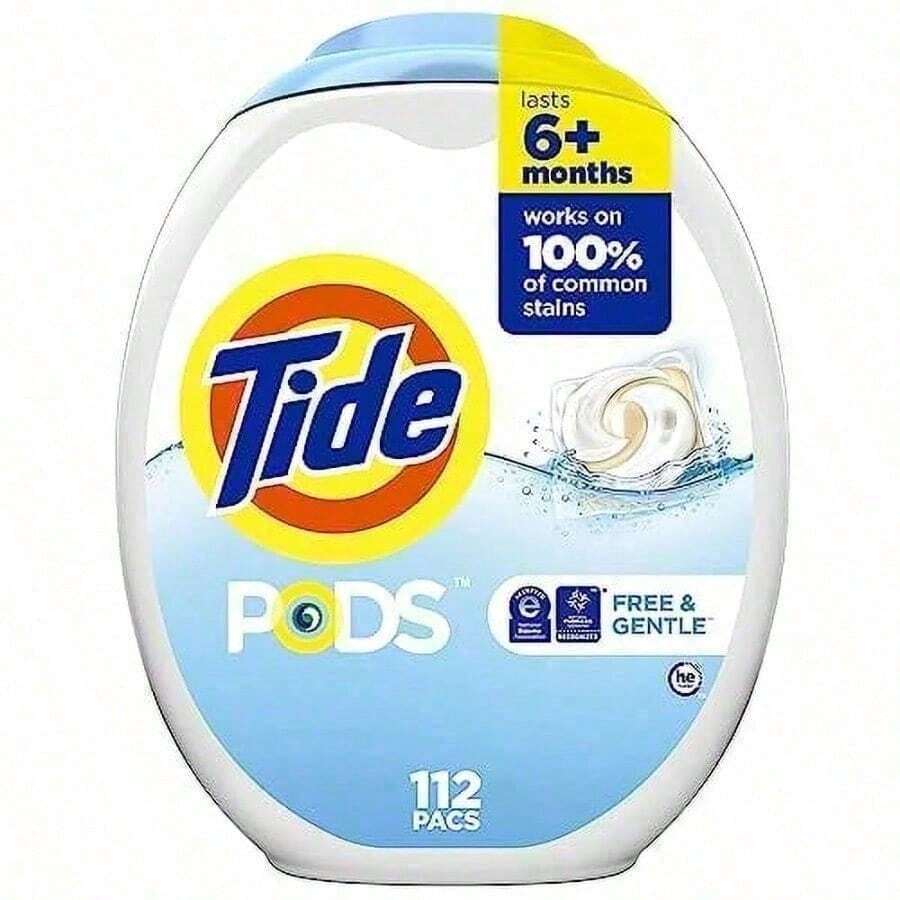 PODS Free And Gentle Laundry Detergent Soap Pacs, Of Unscented Hypoallergenic Pacs For Sensitive Skin. These 3-In-1 Pre-Measured Pacs Combine Detergent, Stain Remover & Brighteners Without Dyes Or Perfumes. Dermatologist-Recommended Formula Gently Cleans While Being For Babies & Skin Allergies,31 Count . Ideal For Family Laundry, Children's Clothes & Sensitive Skin Needs In All Machines. The Rapid-Dissolving Film Provides Complete Stain Removal & Odor Elimination Without Irritants For Peace Of Mind In Every Load. - 31 - Xem 1