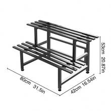 Balcony Flower Rack, Wrought Iron Staircase, Floor Standing Multi Story Succulent Living Room Storage, Outdoor Decoration, Flower Pot Rack - A - View 6