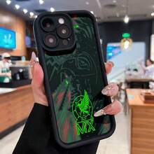 Selección Mexicana de Fútbol, verde, rojo y negro. Esta elegante funda negra es compatible con Samsung, Apple, VIVO, OPPO, , Transsion, ,  y Honor. Fabricada en silicona TPU, ofrece protección contra golpes y caídas, además de una sensación superior. Es un regalo ideal para familiares, amigos y seres queridos, y una opción perfecta para San Valentín y Año Nuevo. - Negro - Ver 3