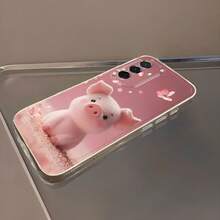 Cute Pink Pig Transparent Phone Case Suitable For Compatible With IPhone 17,16, 15, 14, 13, 12, 11, Pro Max, Air, Plus, As Well As Galaxy S26/25/24/23/22/21 Ultra/FE/Edge/+,A73/72/56/54/53/52/50/35/34/33/26/25/24/23/22/20/16/15/14/13/12/10, Fashionable Phone Cases - 彩色 - 查看 7