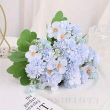 2 Stück künstlicher Chrysanthemen, Rosen, Gänseblumen Blumenstrauß, Heimdekoration, Inneneinrichtung, Party, Hochzeit, Tischdekoration, Frühling/Sommer (Vase nicht enthalten) - Verschiedenfarbig - Übersicht 11