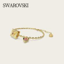 Swarovski LETRA Armband für Damen, Liebesbrief-Geschenk im Umschlag-Design für die Freundin, Geschenk zum Lehrertag, Geburtstagsgeschenk für Frauen, 5666222 - Gold - Übersicht 5