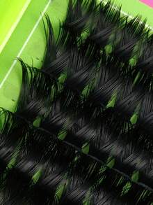 280片装柔软蓬松假睫毛，长款尖头睫毛，8-18mm混合长度，浓密卷翘D型卷，DIY仙女尖头睫毛，110D浓密簇状睫毛，卡通风格睫毛簇，浓密睫毛，假睫毛，假睫毛 - D - 查看 6