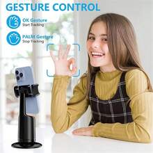 AI Gimbal Integrated Desktop Phone Holder Stabilizer 360 ° Rotation Smartphone Video Vlog Live Broadcast - one-size - View 3