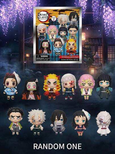 Aniplex 1pc Official Authorized Blind Bag 3D Character Pendant Keychain, Anime Character Gifts, Valentine's Day Gifts
