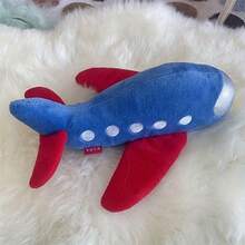 狗狗磨牙玩具，绳结造型，创意火箭飞机设计，会发出吱吱声，可抛掷和捡拾，宠物解闷好物 - 彩色 - 查看 6