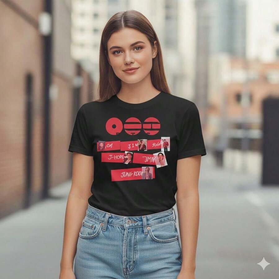 BTScomeback TshirtBTS Fanmade Tour Merch BTStour 2026Bts Inspired TshirtBts Tour Merch 2026 - 黑色 - 查看 1