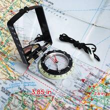 Advanced Orienteering Compass - Survival Whistle, Map Reading Field Compass For Camping, HiFKing & Navigation, Great For - Multicolor - View 3