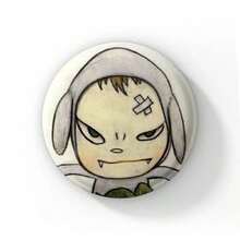 58毫米波普艺术创意奈良美智徽章，背包服装珠宝配饰卡通圆形胸针，收藏粉丝礼物 - 58 mm - 查看 23