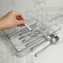 Crystal Acrylic Drawer Cutlery Organizer With Dividers And Stackable - Suitable For Fruits And Eggs - Multicolor - View 6