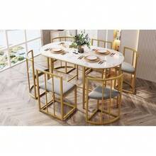 Dining Table & Chair Sets - Gold - View 5