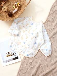 1PC Waterproof Bib,Feeding Bibs Apron For Infant Toddler,Large Pocket Eating Smock 6-36 Months - Multicolor - View 9