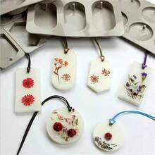 Molde de silicona de 6 cavidades para hacer jabón artesanal, molde hexagonal para aromaterapi, cera, yeso, epoxi y manualidades DIY - Verde militar - Ver 5
