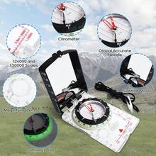 Advanced Orienteering Compass - Survival Whistle, Map Reading Field Compass For Camping, HiFKing & Navigation, Great For - Multicolor - View 4