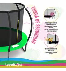 ¡RecomendadoTrampolín Brincolín De 12 Pies 3.65m Diámetro Con Escalera Color de la lona de salto Negro Color del cobertor de resortes Azul¡Top de Temporada - Negro-Verde - Ver 4