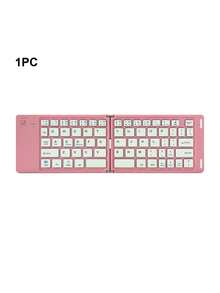 Teclado Bluetooth ultradelgado y plegable | Teclado inalámbrico plegable compatible con smartphones, tabletas, portátiles, escritura de oficina, silencioso, portátil, teclado mini - Multicolor - Ver 8