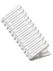 12pcs Seamless Windproof Clips, Plastic Clothespins For Hanging Clothes, Socks, Prevent Fading During Drying - 12-piece Pack - View 13