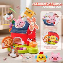 NewBandMo Musical Baby Toys 6-12 Months, Surprise Barn With 7 PCS Farm Animals, 4 Mode, Baby Sensory Toys For 6 12 Months, Ideals 6 7 8 9 Month Old Baby Gifts Toy - 紅色 - 查看 3
